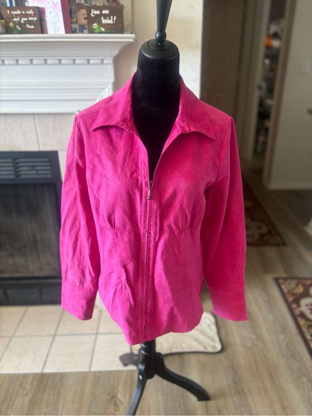 Women's CATO Hot Pink Zip-Front Jacket